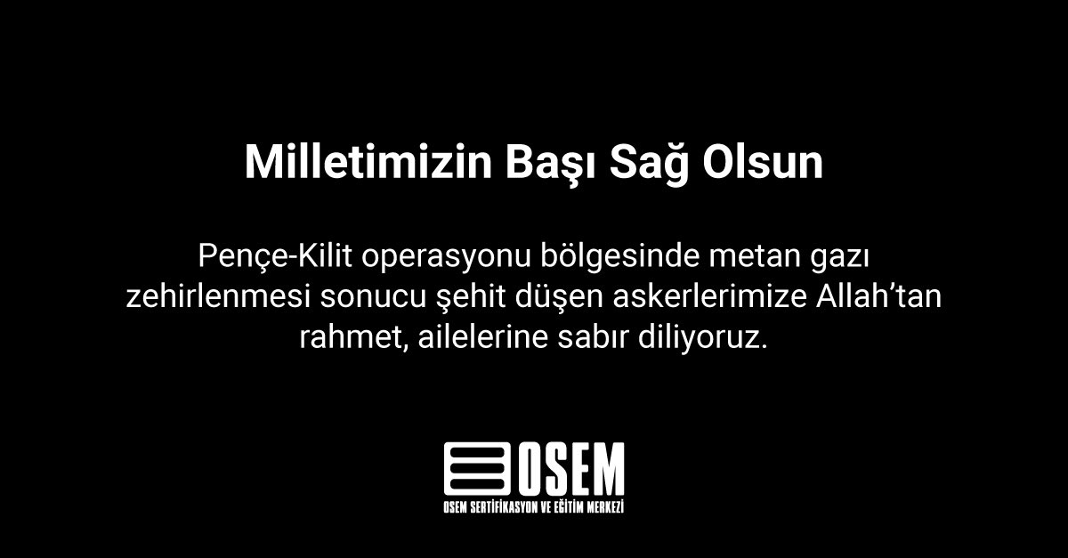 Pençe-Kilit operasyonu bölgesinde metan gazı zehirlenmesi sonucu şehit düşen askerlerimize Allah’tan rahmet, ailelerine sabır diliyoruz.

Milletimizin başı sağ olsun.