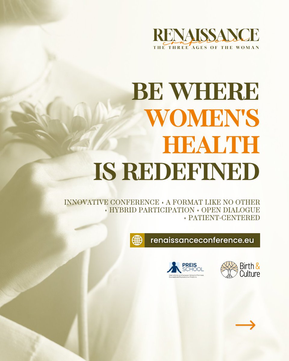 KosmasEvents's tweet image. This isn't just another conference on #WomensHealt
📢 It's a call to action. 📢

✅ Participate ONLINE or IN PERSON: bit.ly/Renaissance-Reg

✍️ Submit your abstract for presentation: bit.ly/Renaissance-Ab…

#PREISschool #MaternalFetalMedicine #ObGyn #Gynfluencer #Florence