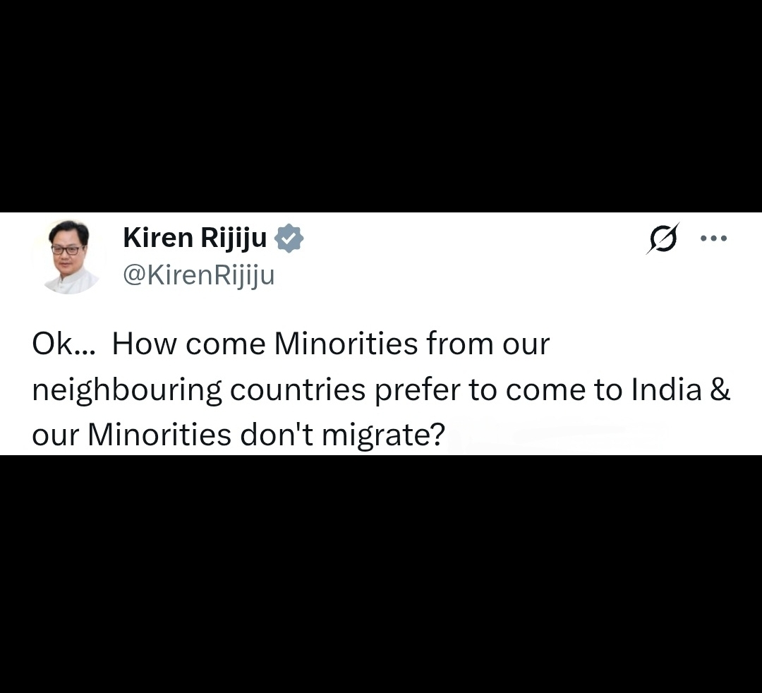 Asaduddin Owaisi wrote a long essay....just played victim card in different words.

Kiren Rijiju asked a simple question and shut him up 😂😂