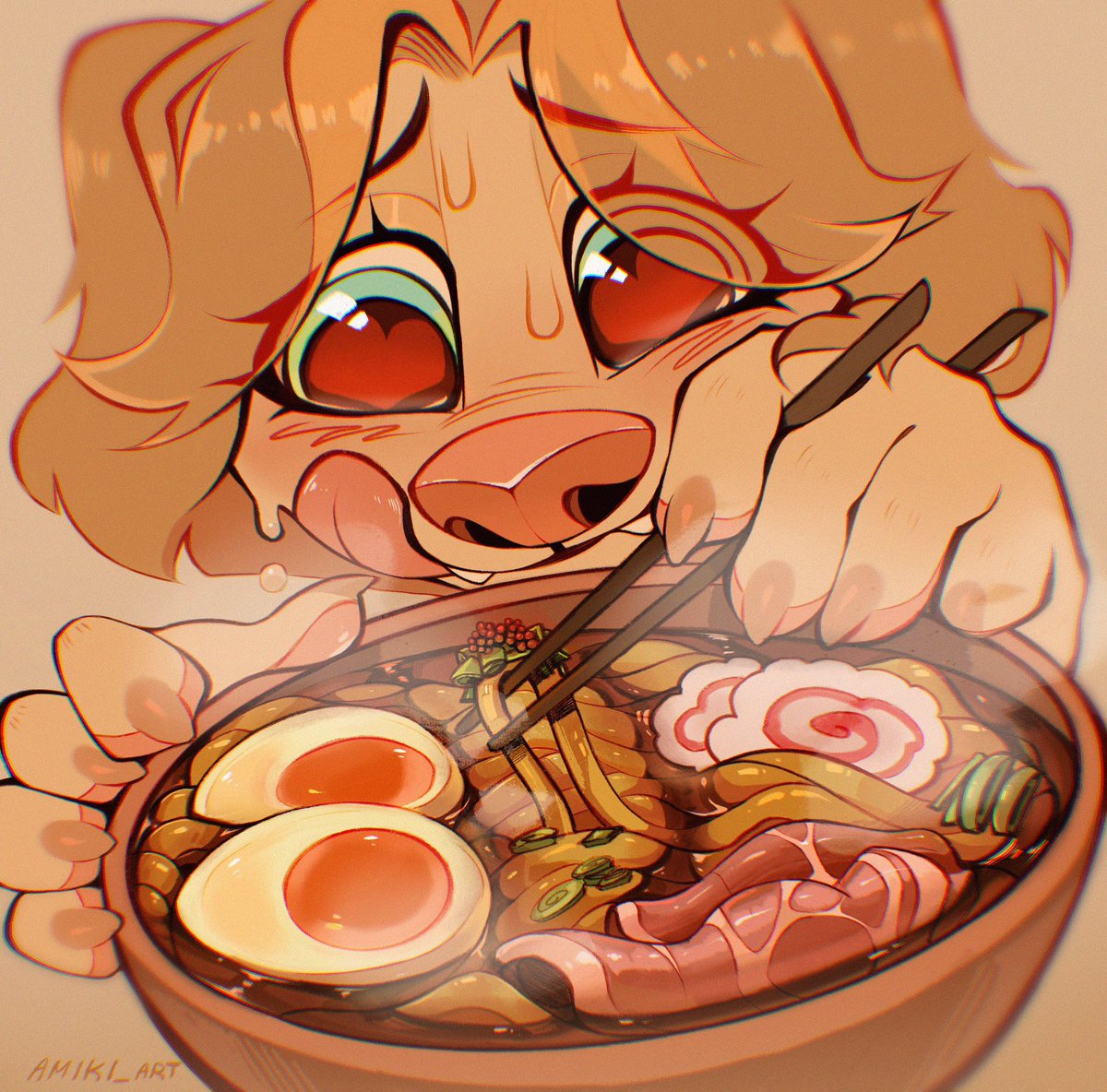 My mouth watered while I was drawing this ramen 😋🍜