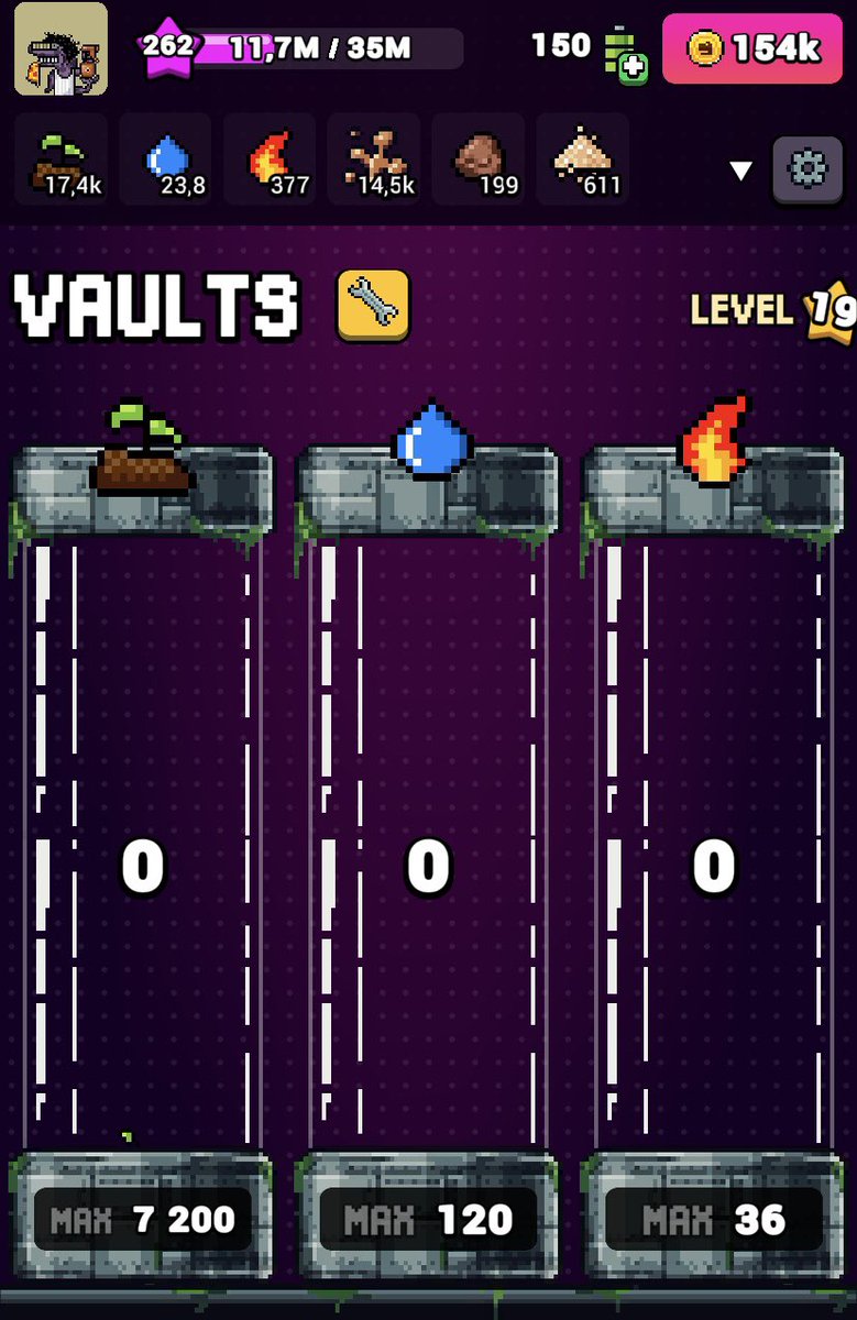 Pleun.ron - #mydailyronin (@pleun_v) on Twitter photo Day 26, Post a screenshot of the vaults in Craft World and <a href="/AngryDynomites/">Angry Dynomites Lab 🦖</a> with #ProjectVoyagerDay26!
Share this post.
Lvl 19 vaults and empty Day 26, Post a screenshot of the vaults in Craft World and <a href="/AngryDynomites/">Angry Dynomites Lab 🦖</a> with #ProjectVoyagerDay26!
Share this post.
Lvl 19 vaults and empty