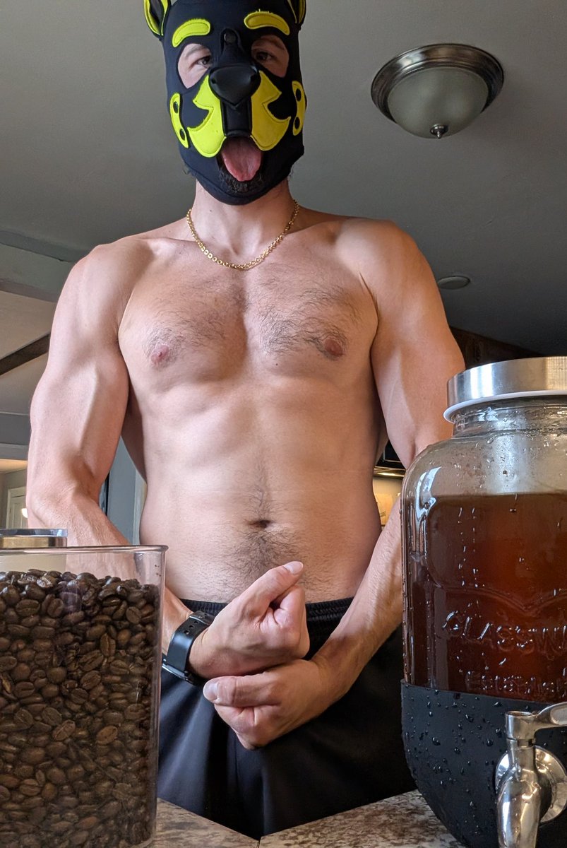 Hot weather ahead. I'll be lapping up my fresh cold brew all week. Just like I lap a pup's neck as I mount.