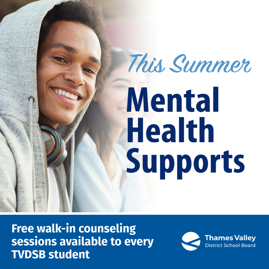 Join us for Wellness Wednesdays! Drop-in Mental Health Clinics are running this Wednesday July 9, at  CC Carrothers from 10 – 1. Learn more: tvdsb.ca/summersupport