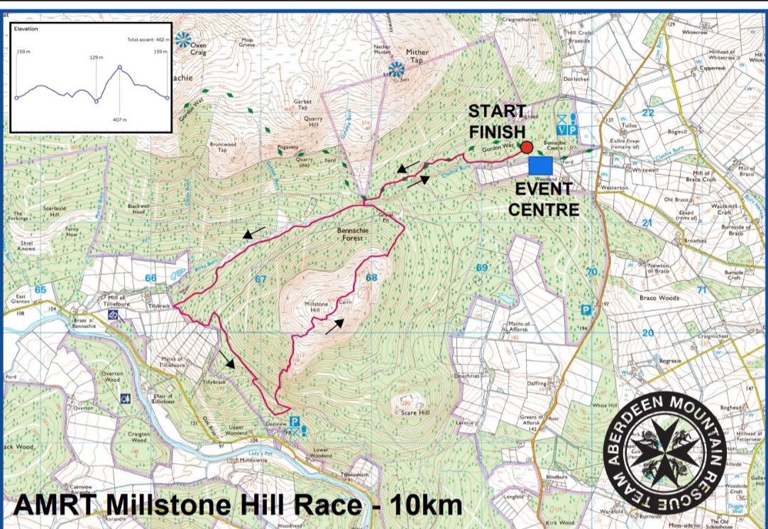 AberdeenMRT's tweet image. ⭐ If you love hill running - why not join us at Bennachie - check out the route for our 10km Millstone Hill run on Saturday 30th August Spread the word 😃Details and entries at amrt.org.uk/2025-fundraisi… ⭐ #smr #hillrunning #support #volunteers