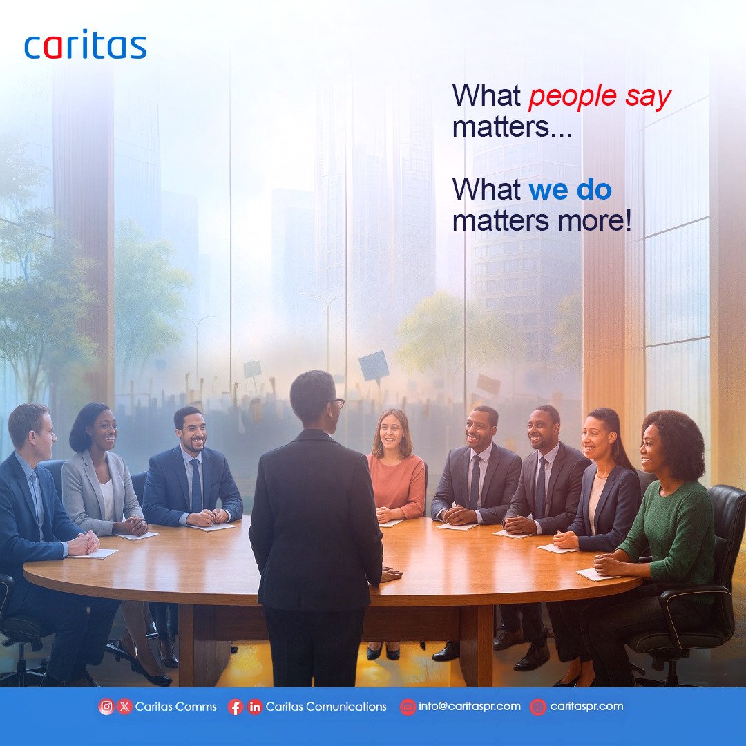 CaritasComms's tweet image. Perception can shape a narrative, but action defines the outcome. We focus on what truly moves the needle, results. #ReputationStrategy #brandmanagement #ActionOverNoise #StrategicComms