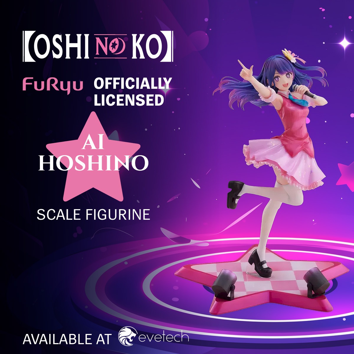 ✨ Ai Hoshino is ready to shine on your shelf! ✨ This stunning 1/7 scale figure perfectly captures Oshi no Ko’s beloved idol, from her dazzling outfit to that iconic smile. Every detail is crafted with love, making her a must-have for fans!

💖 Officially licensed by FuRyu
📏