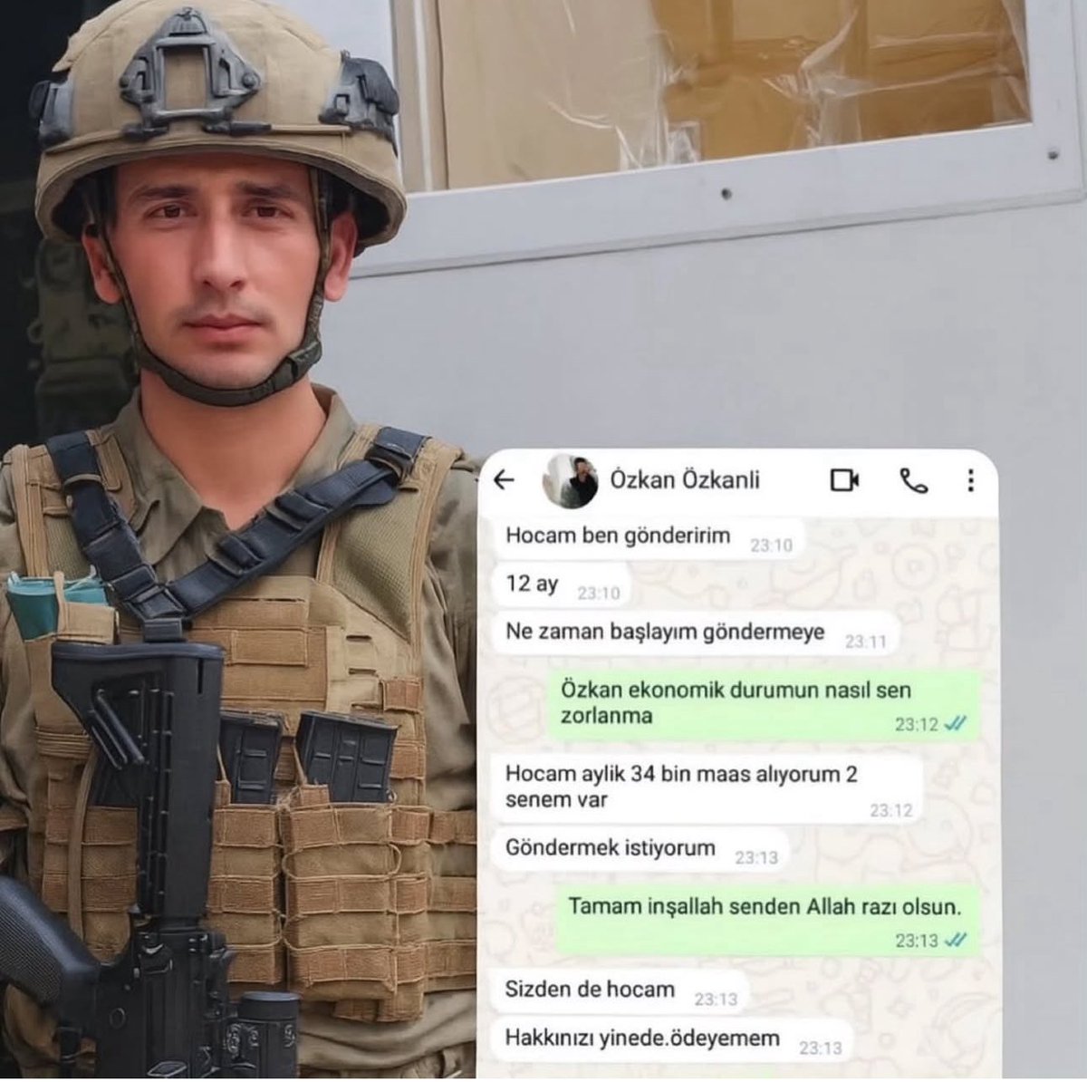 Pençe Kilit operasyon bölgesinde şehit olan Özkan Özkanlı’nın yetim öğrencilere burs verdiği ortaya çıkmış… 

Mekanın Cennet Olsun Yiğit Adam 🙏