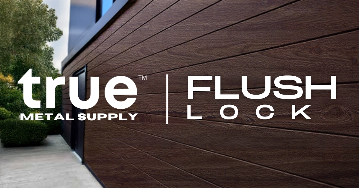 truemetalsupply's tweet image. Flush-Lock is quickly becoming a go-to for clean, modern siding and soffit. 🏡✨ Whether you're running it horizontal or vertical, this panel keeps things sharp with its low-profile design and concealed fasteners. No exposed screws. No distractions. Just smooth lines and serious…