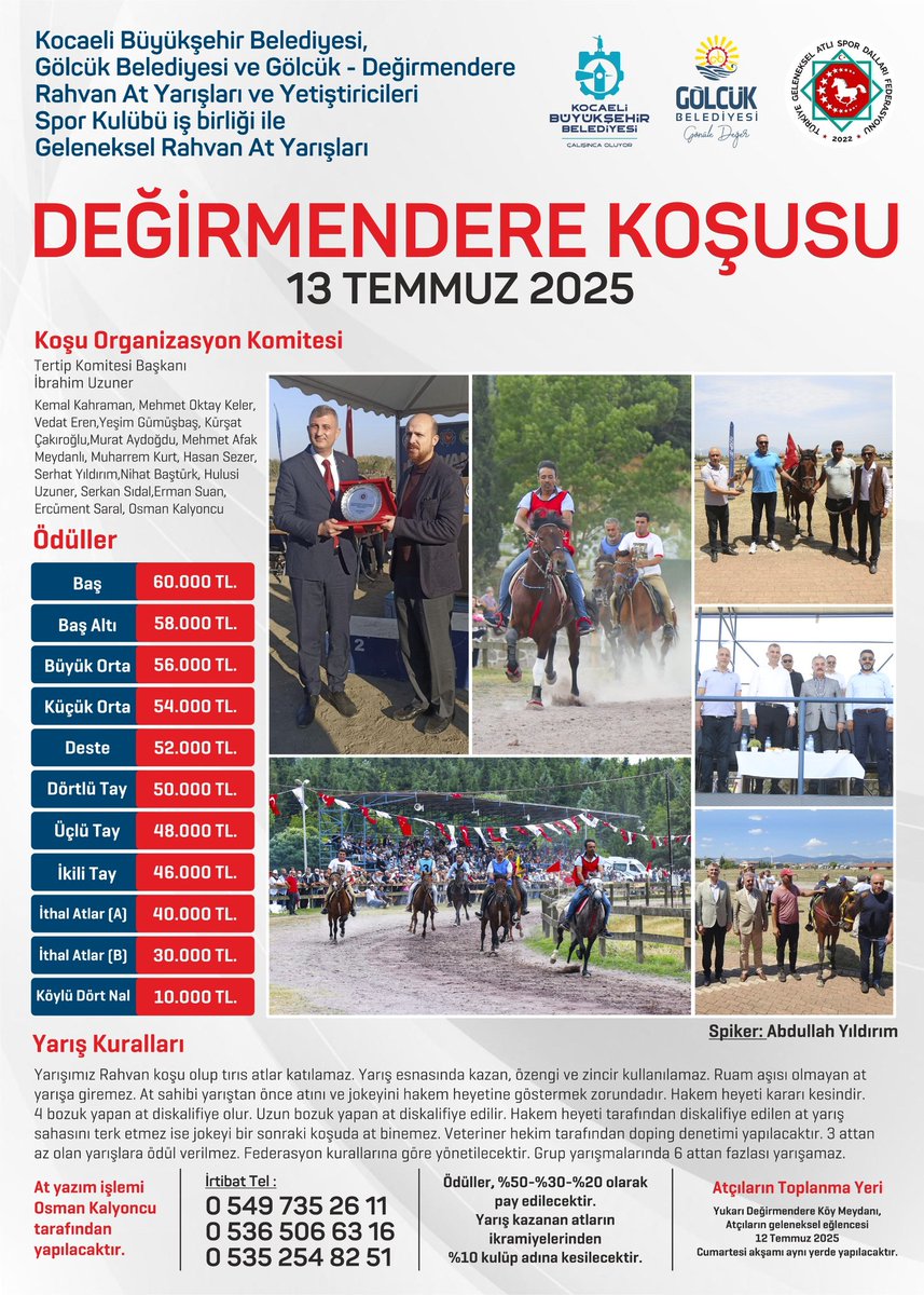 RAHVAN AT HEYECANI 13 TEMMUZ´DA GÖLCÜK´TE YAŞANACAK
golcuk.bel.tr/haber/1/12805/…