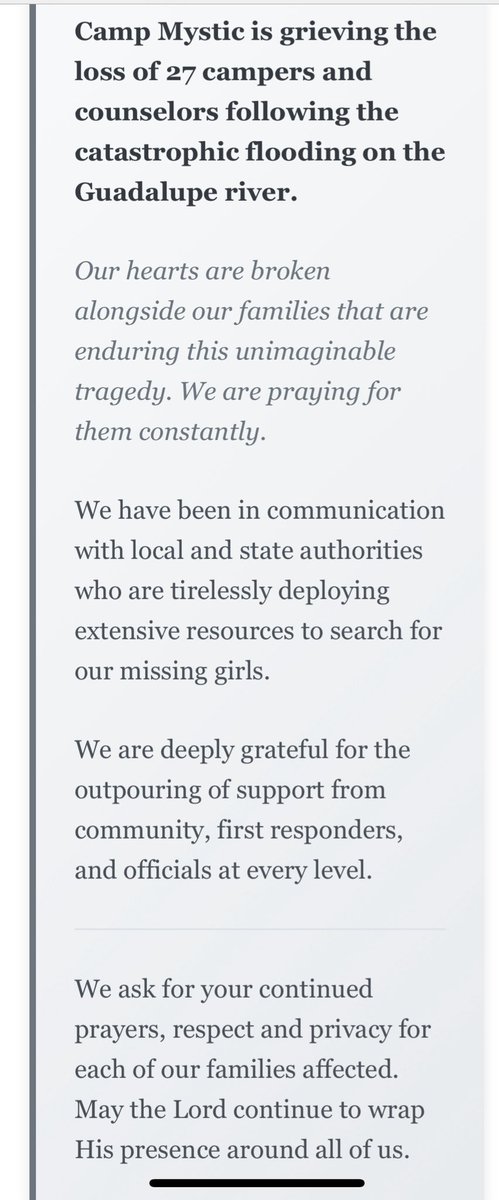 Ugh. The latest from Camp Mystic