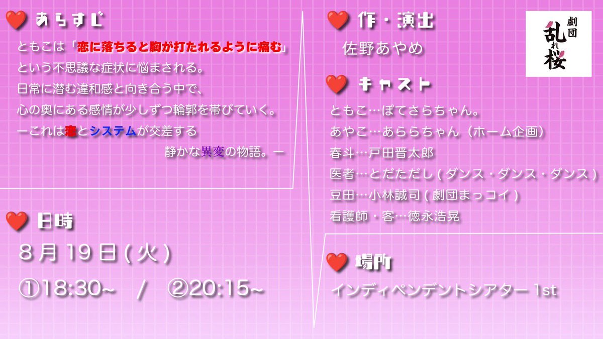 g_midarezakura's tweet photo. @todengineer 【役者紹介③】
豆田役:
小林誠司(@aiue_1 )

ともこたちがよく行く喫茶店のマスター。
祖父からついで三代目。実は甘党。

#愛心ドローム #劇団乱れ桜 https://t.co/XHfyAb61t7