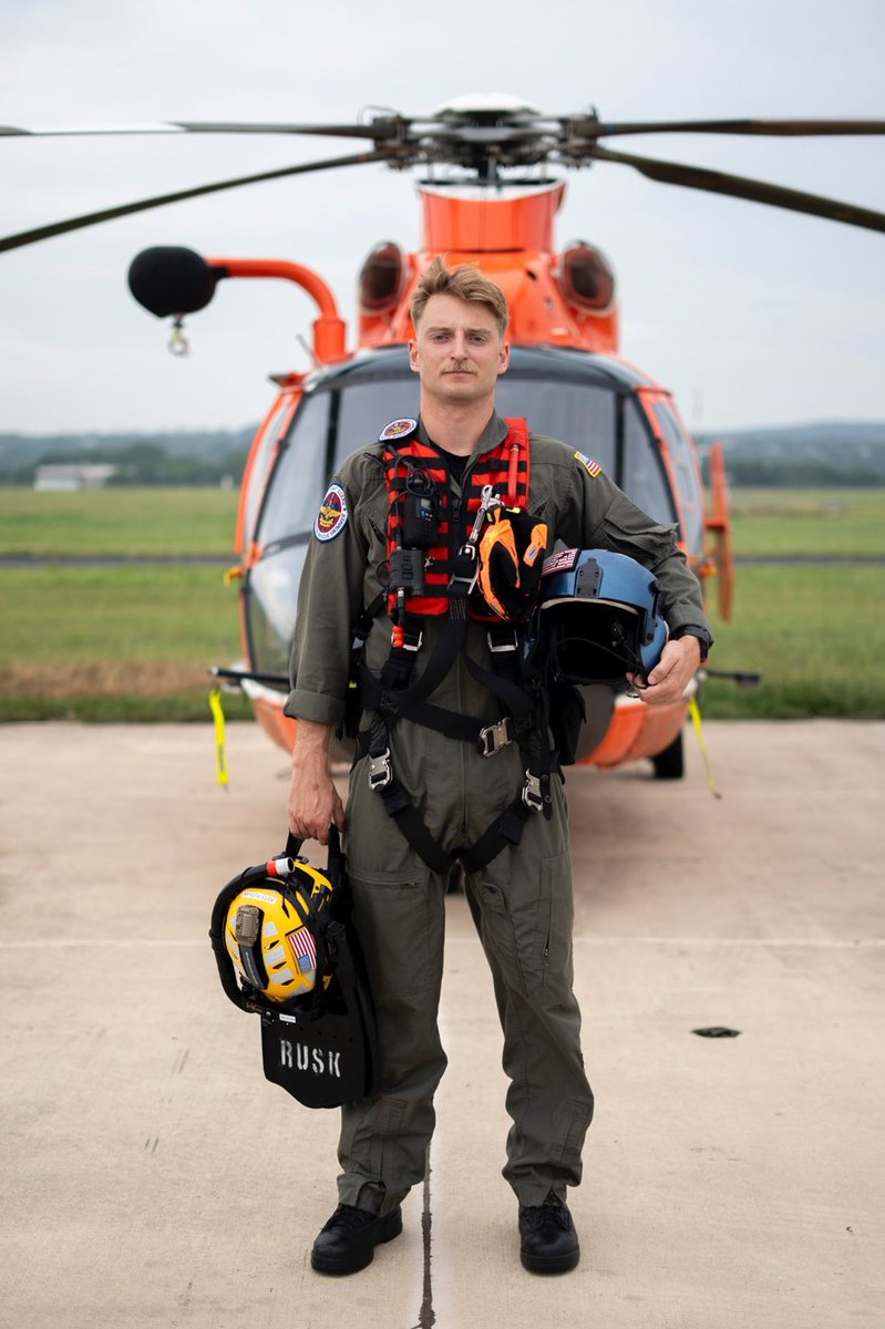 American hero Scott Ruskan saved 165 people on his first Coast Guard mission in Texas, sometimes carrying two girls per arm onto rescue helicopters.