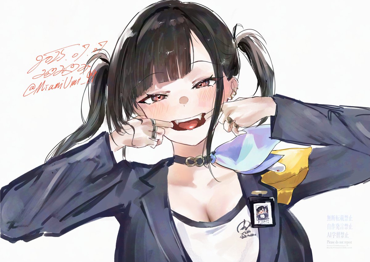 MiumiUmi_99's tweet image. ソラちゃんの八重歯から目が離せないですよねって絵