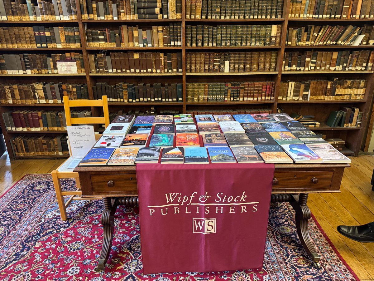 The conference bookstall is open with numerous wonderful resources, books, and Pusey ties!