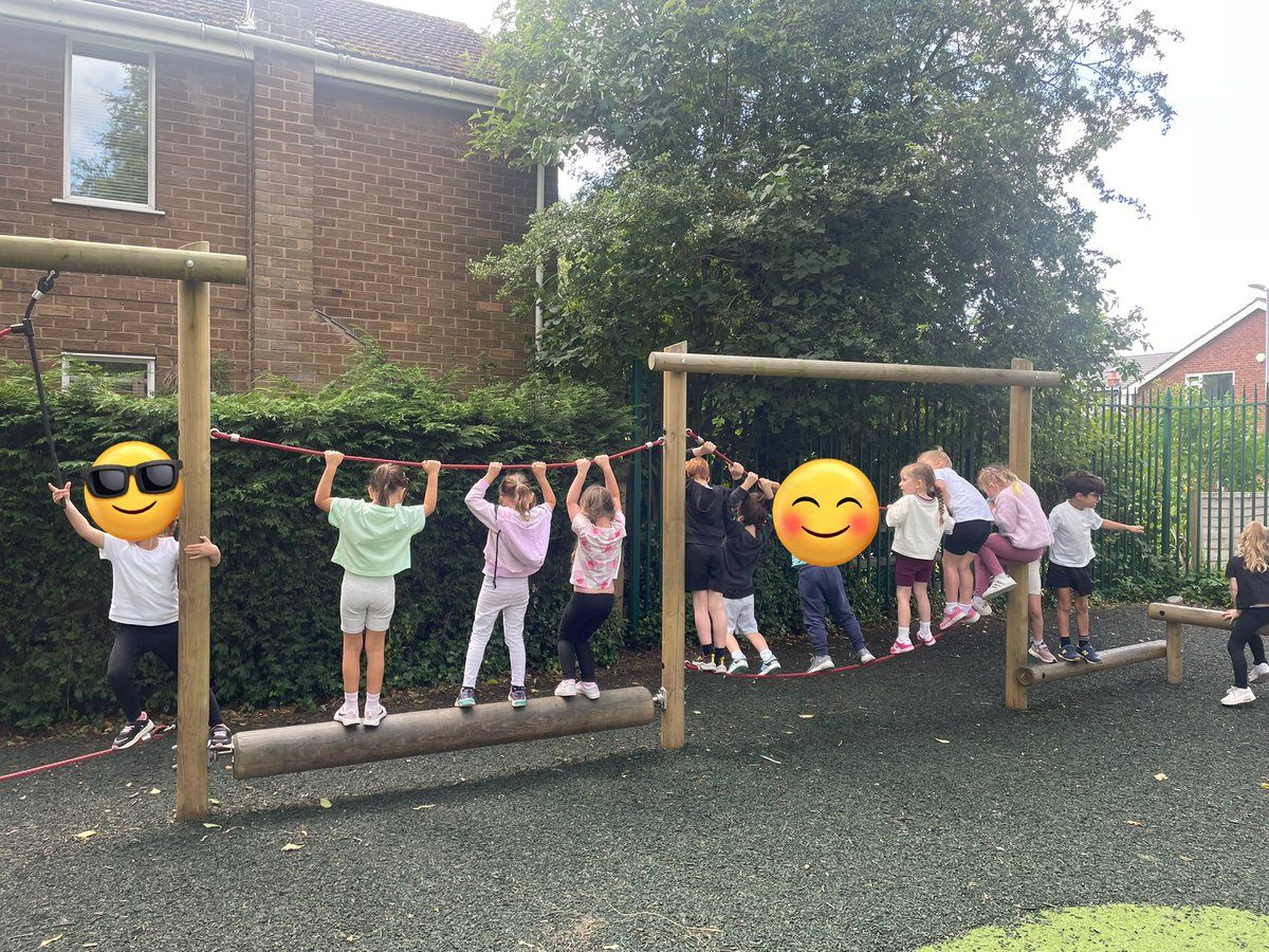 On the jungle gym this afternoon to start our sporting activities for Health and Fitness Fortnight #HFF25 🤸‍♀️