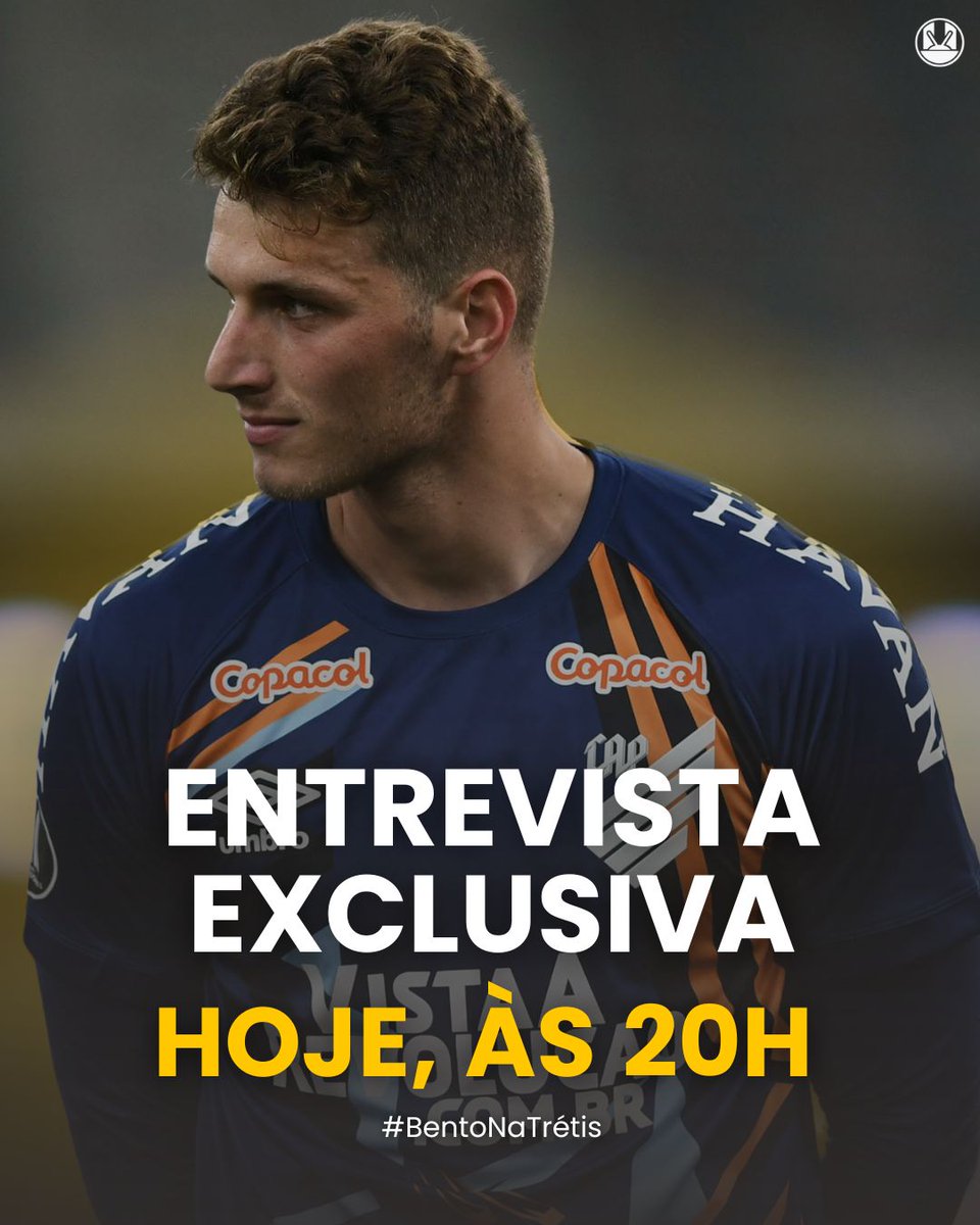 Trétis (@tretisoficial) on Twitter photo 🚨ENTREVISTA EXCLUSIVA! Nesta segunda-feira (7), às 20h, a Trétis recebe o <a href="/Bentokrepski/">Bento Krepski</a> para o Jogos Para Sempre, AO VIVO! Relembramos a passagem marcante do goleiro formado no Athletico e que hoje veste a amarelinha.
O que você quer saber? Usa a #BentoNaTrétis ao longo do dia! 🚨ENTREVISTA EXCLUSIVA! Nesta segunda-feira (7), às 20h, a Trétis recebe o <a href="/Bentokrepski/">Bento Krepski</a> para o Jogos Para Sempre, AO VIVO! Relembramos a passagem marcante do goleiro formado no Athletico e que hoje veste a amarelinha.
O que você quer saber? Usa a #BentoNaTrétis ao longo do dia!
