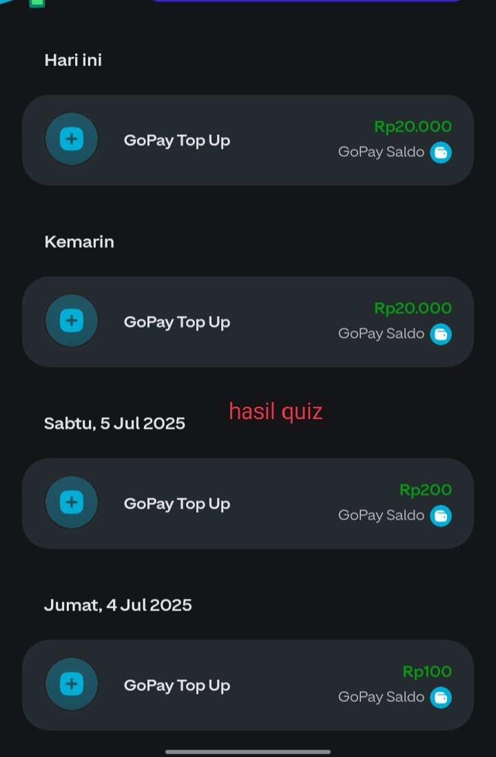 <a href="/tanyarlfes/">Tanyarlfes</a> aku ada frelance yang aman no scam, cuma main quiz soal SD aja, walaupun receh tapi lumayan recommend