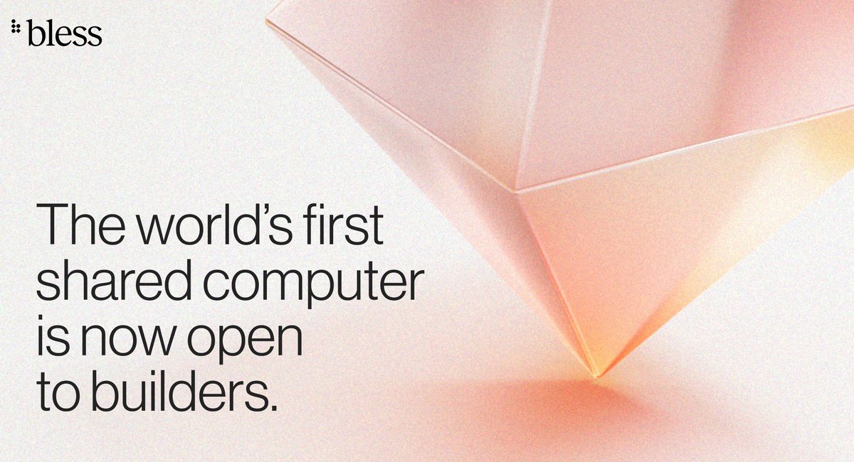 Rishi12Peace's tweet photo. 🚀 Bless — the world’s first shared computer.
Build the next chapter of the internet.
Compute together from any device.
Powered by AI. No one left behind.
Join Bless. Make your compute count.
https://t.co/7nsgmwrXnc
#BlessTheFuture #SharedComputing #AIforALL https://t.co/3FmHgIKeRj