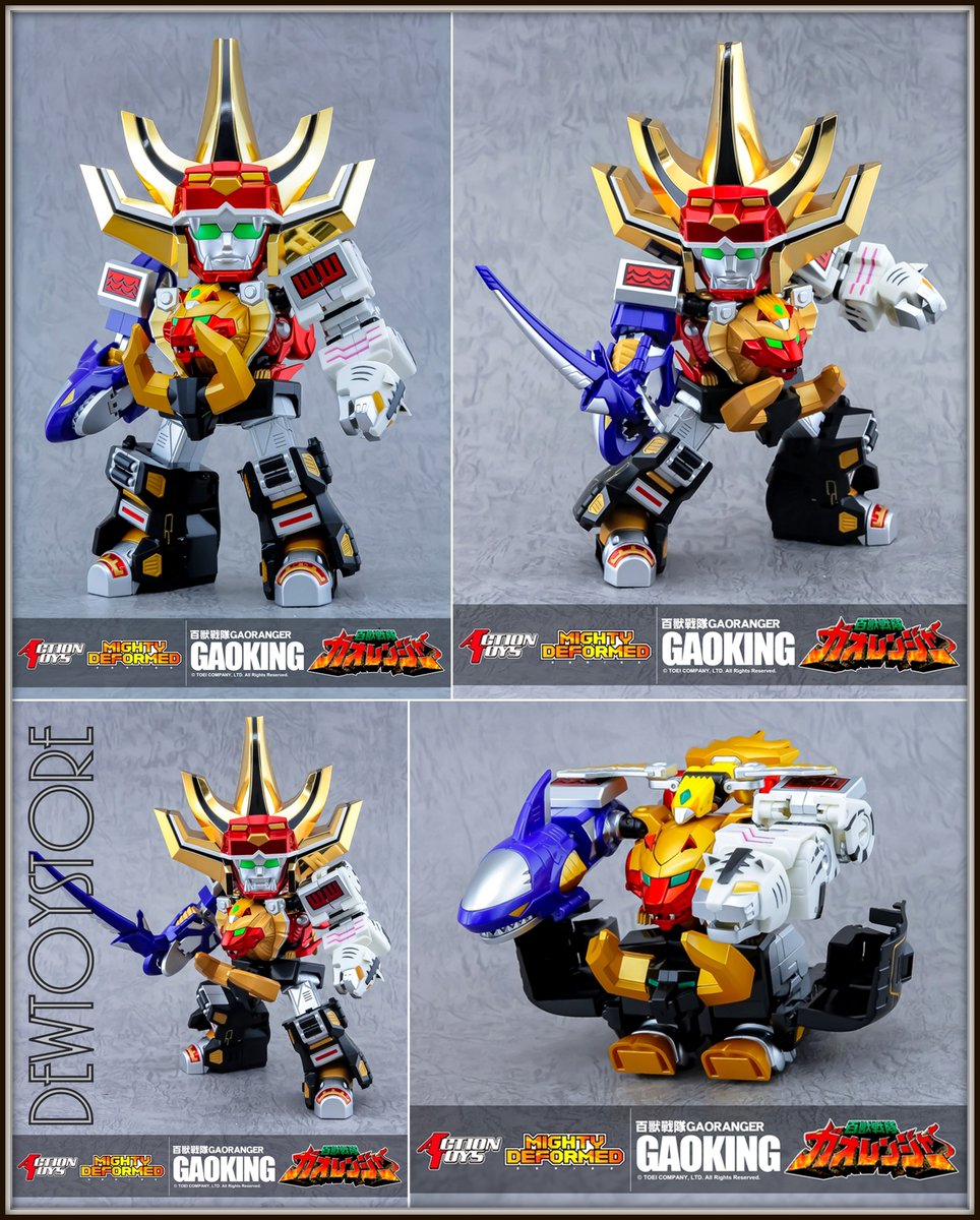 DewToyStore's tweet photo. ⭐ [𝗣𝗿𝗲-𝗼𝗿𝗱𝗲𝗿] Action Toys Mighty Deformed Chibi SD Style Mecha Robot Action Figure - Hyakujuu Sentai Gaoranger / Power Rangers Wild Force - Gaoking / Wild Force Megazord ⭐️

https://t.co/Wth0xkOlk5

#ohmyprimus #dewtoystore #actiontoys #powerrangers #gaoking https://t.co/DghFbjBWzU