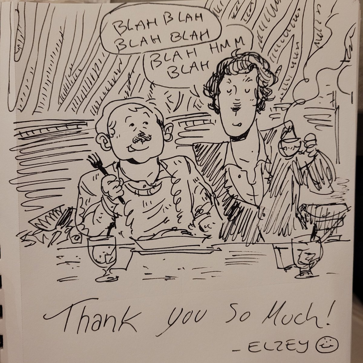 holmosexualitea's tweet image. Hey gang! I'll be going (mostly) offline for the remainder of the week (still here if you @ or dm me ❤️, I'll just reply slower and won't be roaming and liking things) and fear not, I'll still post this friday!
In the meantime, enjoy some doodles!