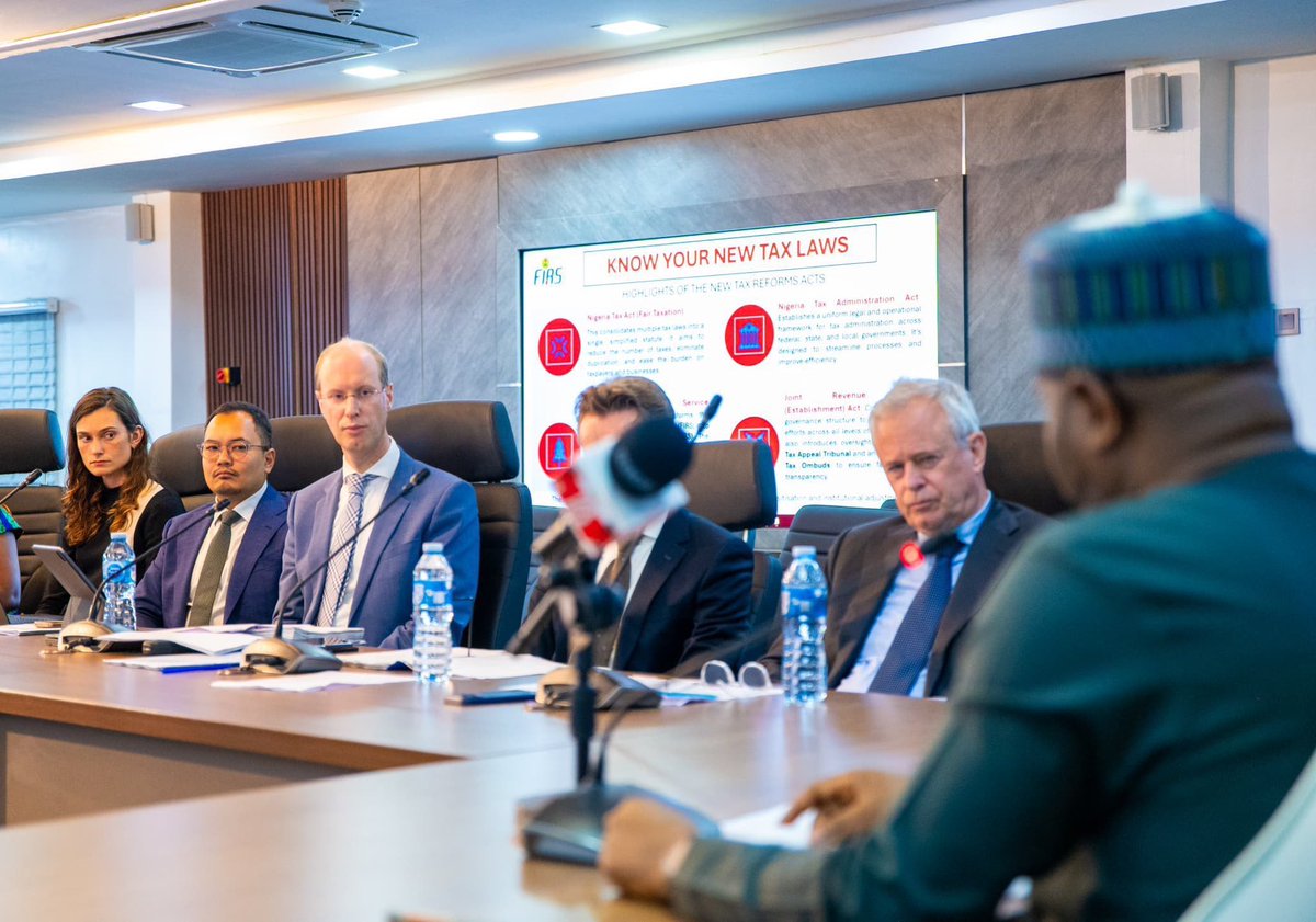 The Executive Chairman of the Federal Inland Revenue Service (FIRS), Dr. Zacch Adedeji, received a delegation from the Kingdom of the Netherlands, led by Ambassador Bengt Van Loosdrecht.