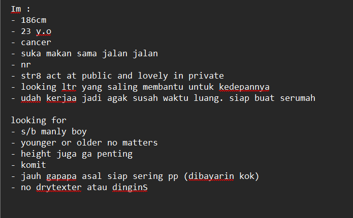 Billy_Naravit's tweet photo. Dicari Side/B untuk Big Boy ini.
Dom Jakarta, kalo twink jadi poin plus yg penting No Dry Text, rep disini ya biar diajak NR sama abangnya https://t.co/kleblPlncF