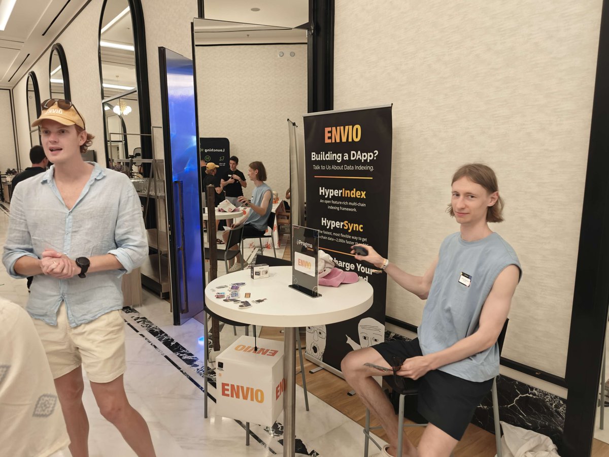ENVIO (@envio_indexer) on Twitter photo Yes, we Cannes! 🇫🇷🥖🍷
Massive shoutout to the <a href="/EthCC/">EthCC - Ethereum Community Conference</a> team for pulling together such a solid event, and to the <a href="/ETHGlobal/">ETHGlobal</a> crew for bringing the heat with Pragma. Non-stop energy, great convos, and a stacked builder crowd.
Big appreciation for all the effort that went into Yes, we Cannes! 🇫🇷🥖🍷
Massive shoutout to the <a href="/EthCC/">EthCC - Ethereum Community Conference</a> team for pulling together such a solid event, and to the <a href="/ETHGlobal/">ETHGlobal</a> crew for bringing the heat with Pragma. Non-stop energy, great convos, and a stacked builder crowd.
Big appreciation for all the effort that went into