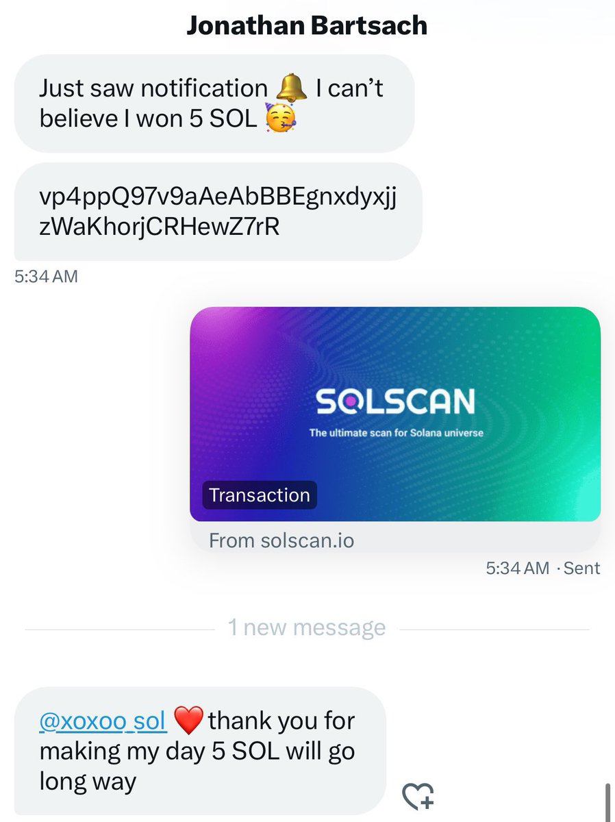 Sent another random wallet 5.0 $SOL, Check your wallet.

Drop your sol wallets, today will be your lucky day 5.0 $SOL 💰