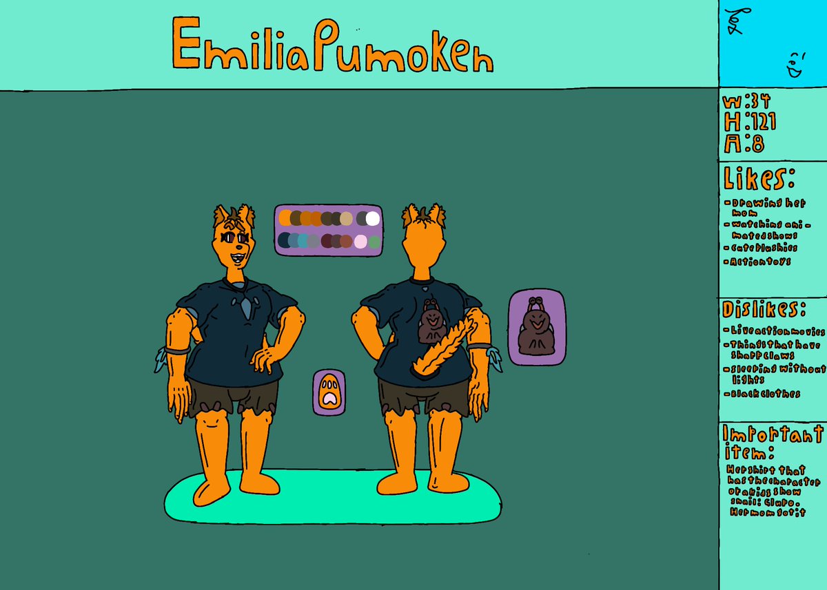 RaxmanArtist's tweet image. New reference for Emilia Pumoken!