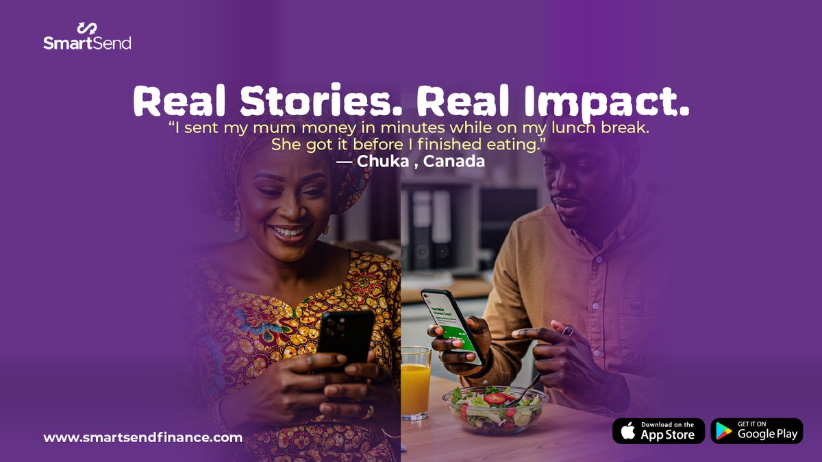 UseSmartSend's tweet image. 🙌 Be like Chuka, send smarter.

#smarttransfer #smartsend #usesmartsend #downloadapp #Transfers