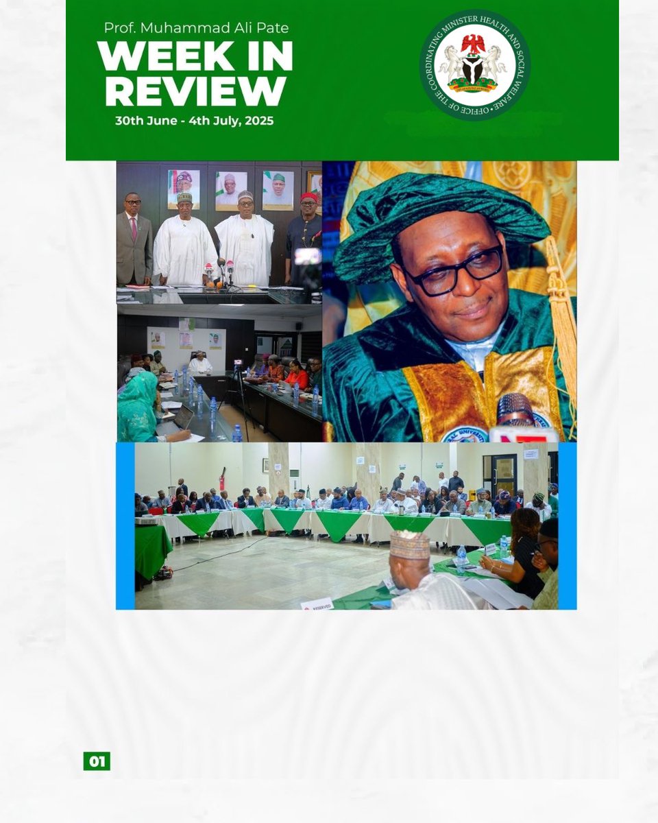 Fmohnigeria's tweet image. 🇳🇬 This week in review with Coordinating Minister of Health & Social Welfare, @muhammadpate :
✅ Chaired the 11th BHCPF Oversight Committee meeting: FG approves ₦65bn for PHC in 2025, plus rollout of new guidelines and data tools.
✅ Led high-level debrief with World Bank on…