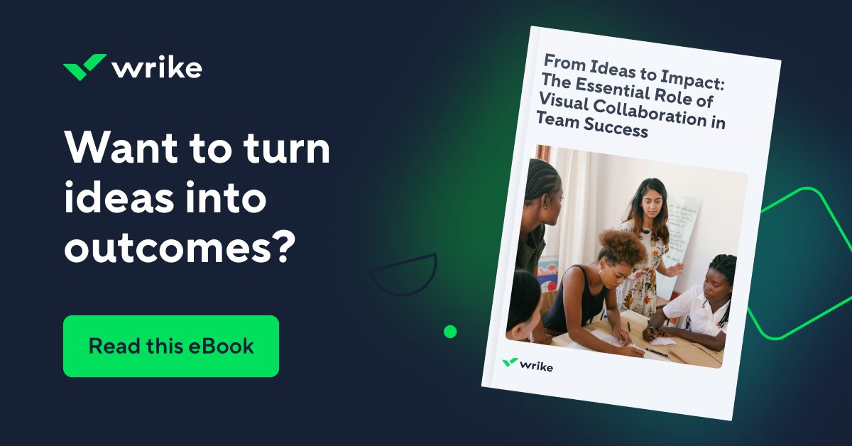 Unlock your team’s creative potential! 🚀 Discover how visual collaboration can transform your workflow in our FREE ebook. Ready to boost productivity and spark innovation? 

👉 wrike.com/ebook-visual-c…

#VisualCollaboration #WorkSmarter #Wrike #Klaxoon #DigitalWhiteboard