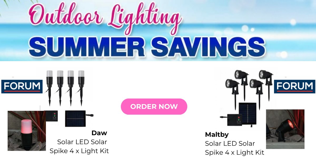 downlightsdirec's tweet image. Outdoor Summer Savings on 
*Forum Daw Solar LED Solar Spike 4 x Light Kit
Supplied with IR remote control
ABS &amp;amp; PC construction
*Maltby Solar LED Solar Spike 4 x Light Kit
Supplied with IR remote control
ABS &amp;amp; Glass construction
#downlightsdirect #outdoorlighting #solar #garden