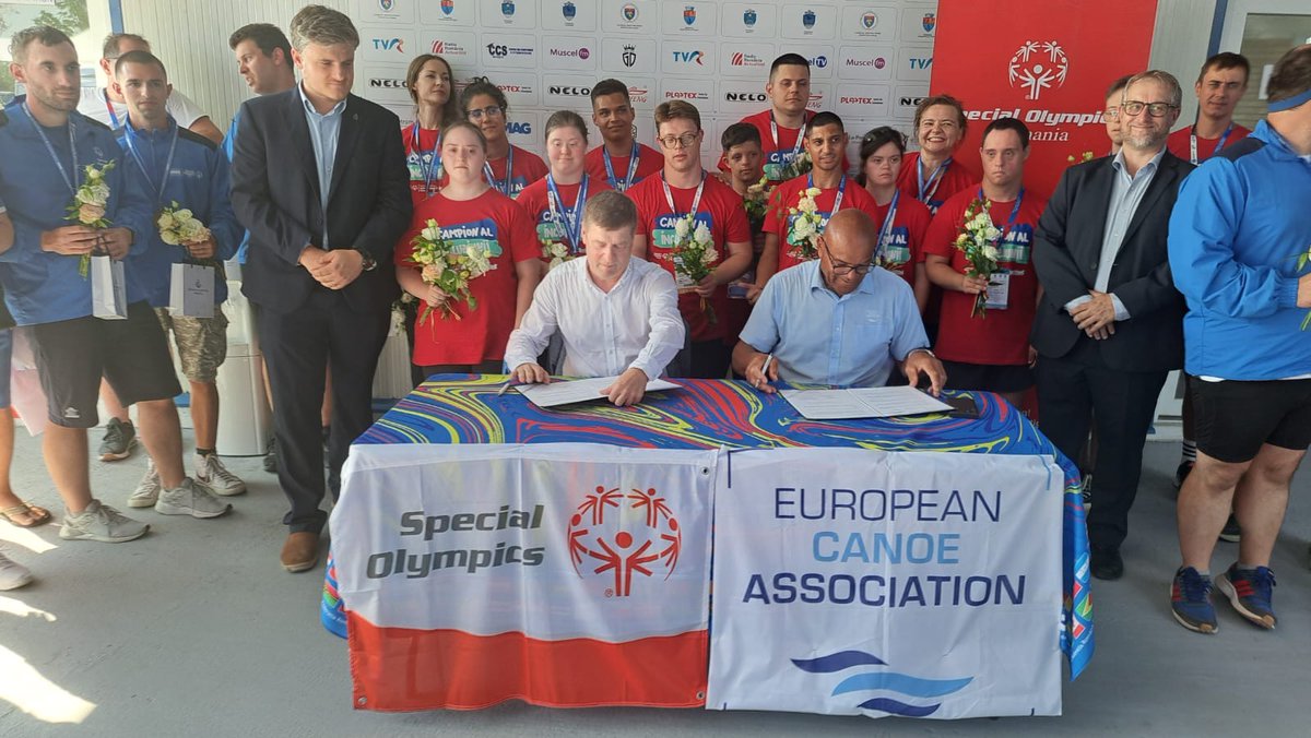 Special Olympics Europe Eurasia and the European Canoe Association (Paddle Europe) Sign Historic Partnership Agreement!

We are thrilled to share that, on Sunday, a Memorandum of Understanding (MoU) was signed which will see both organisations working even more closely together