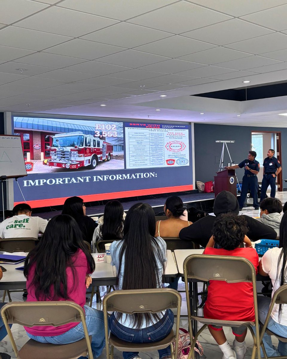 ArlingtonVaFD's tweet image. We were honored to join HACAN’s 2025 STAR Youth Summit, where Firefighters Leah Martinez and Alex Vasquez connected with students, shared their stories, and helped inspire future leaders. The energy was incredible, and the students’ positive feedback meant the world to us.