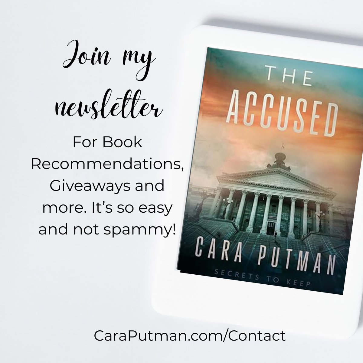 Tomorrow I'll be sending out my next newsletter. If you aren't on my list, today's a great day to join. It's easy to do. Simply go to my webpage at this link: caraputman.com/contact
Tomorrow's newsletter has news about a sale you won't want to miss.