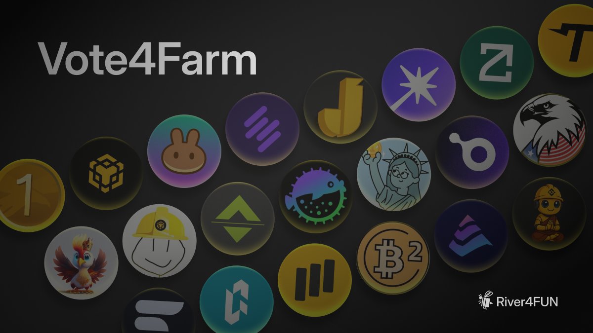 Vote4Farm is live
3M River Pts go to the top 3

🥇 1.5M 🥈 1M 🥉 500K
Each pool gets the reward, split by how much you stake

Ends on July 14, 10PM (SGT)