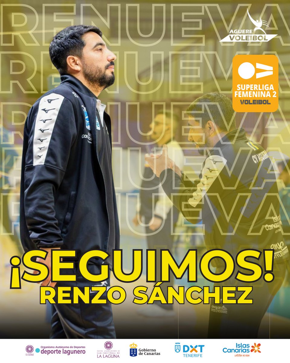🔛💛🖤 Renovación | 𝐑𝐞𝐧𝐳𝐨 𝐒𝐚́𝐧𝐜𝐡𝐞𝐳 𝐜𝐨𝐧𝐭𝐢𝐧𝐮́𝐚 𝐜𝐨𝐦𝐨 𝐞𝐧𝐭𝐫𝐞𝐧𝐚𝐝𝐨𝐫 𝐝𝐞𝐥 𝐅𝐞𝐝𝐞𝐬 𝐀𝐬𝐜𝐞𝐧𝐬𝐨𝐫𝐞𝐬 𝐋𝐚 𝐋𝐚𝐠𝐮𝐧𝐚

📲 Toda la información aquí 👇
acortar.link/iQ0VJe

#CVAguere #FedesAscensores #SF2 #DeporteLagunero <a href="/Deportes_LL/">Deportes La Laguna</a>