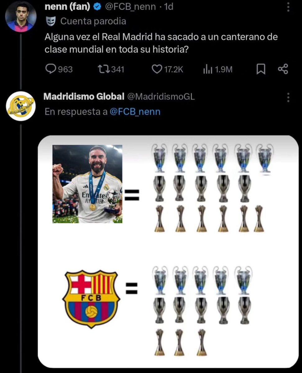 Lavozgalactica's tweet photo. Carvajal es más grande que el propio FC Barcelona. 😂 https://t.co/Vy8NE4gAtg