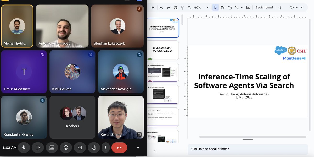 kexun_zhang's tweet image. Giving a talk at @jetbrains with @anton_iades on inference time scaling for SWE agents! Am I allowed to mention the word “cursor” here?