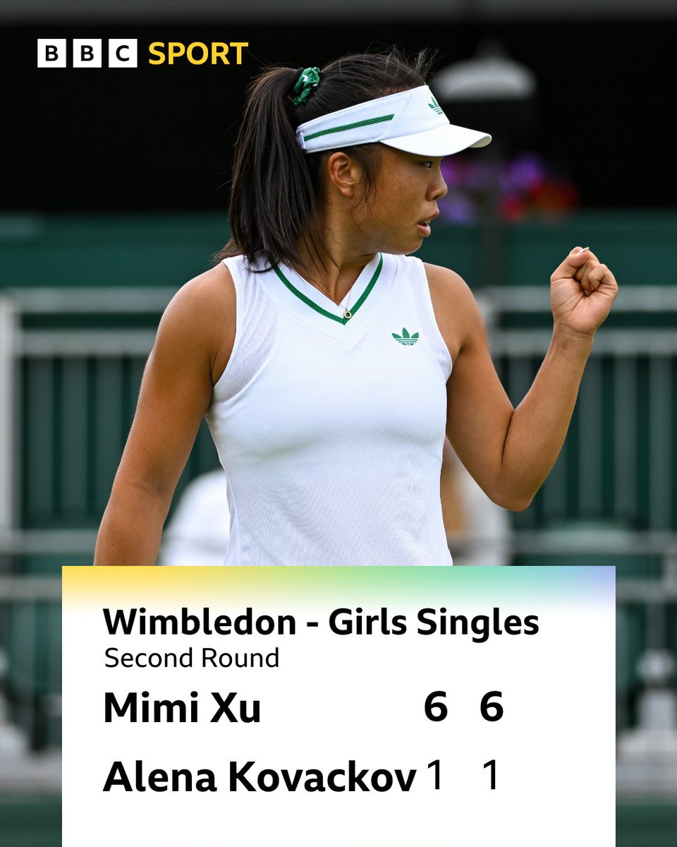 Mimi Xu is through to the 3rd round of the Girls Singles at Wimbledon. 🎾

The Welsh teenager will face Australian Tahlia Kokkinis on Wednesday... 👀

#Wimbledon
