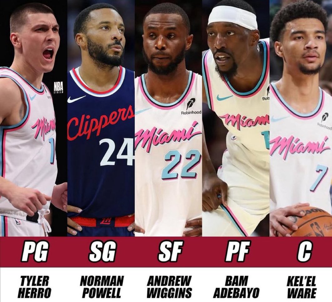 currypistonn's tweet image. This is a tough starting lineup. The Miami Heat might be back.