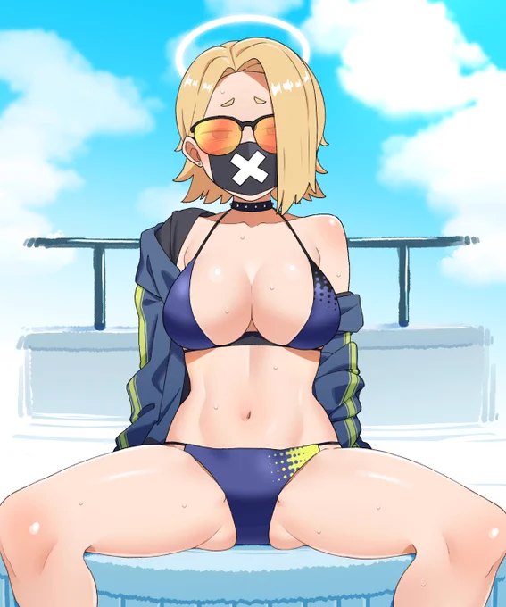 海辺のスケバン(MG) 開脚水着!!