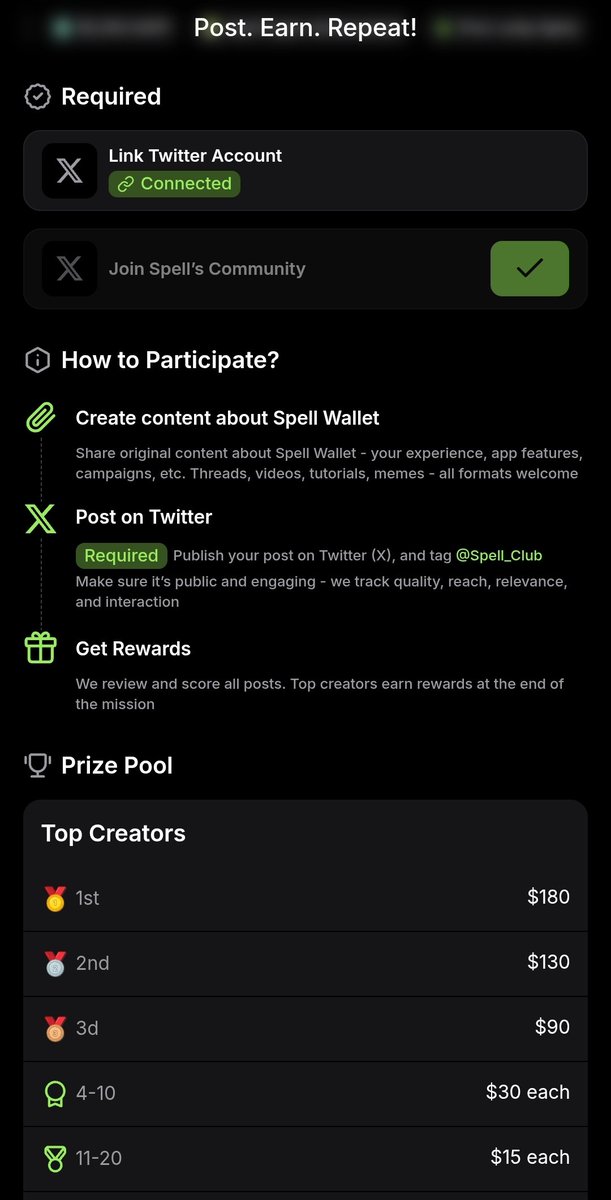 GurBachot's tweet image. Spell Wallet's mission. Create content (threads, memes, tutorials), tag @Spell_Club for rewards! 

Top creators win $15-$180 share your experience or features to boost engagement! 

Post publicly, stay creative, and earn! #PostEarnRepeat 🔥

Join us: 
t.me/spell_wallet_b…