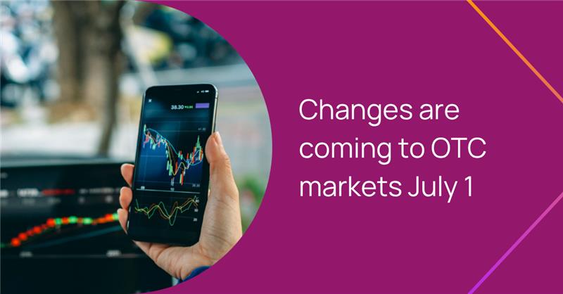 Computershare's tweet image. Learn about changes coming to Pink Sheets in the Over-the-Counter (OTC) markets July 1 and the impact on issuers. spr.ly/60104m7ti