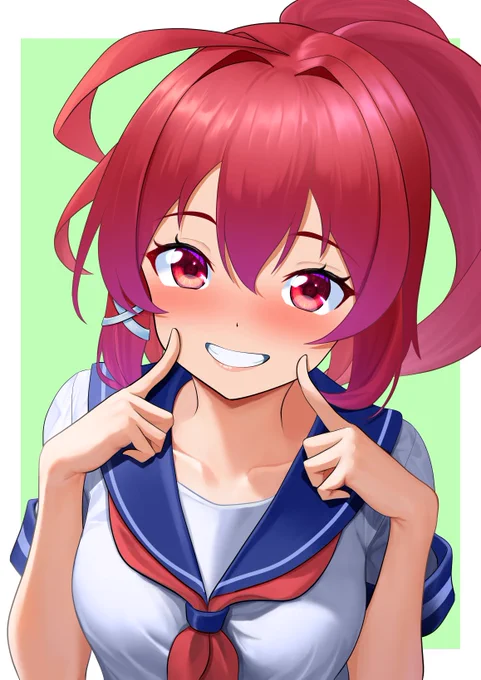 #ポニーテールの日 かわいいかわいい弊鎮守府の秘書艦娘をくらえー!