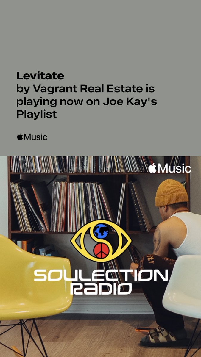 VAGRANT REAL ESTATE🌐 (@vagrantproducer) on Twitter photo S/o the legend Joe Kay for playlisting “Levitate” by me and <a href="/DeeRiginal/">DeeRiginal</a> over on Apple Music 🙌
Been a Soulection fan for a long long time so this is mad I’ll be honest 😅 S/o the legend Joe Kay for playlisting “Levitate” by me and <a href="/DeeRiginal/">DeeRiginal</a> over on Apple Music 🙌
Been a Soulection fan for a long long time so this is mad I’ll be honest 😅