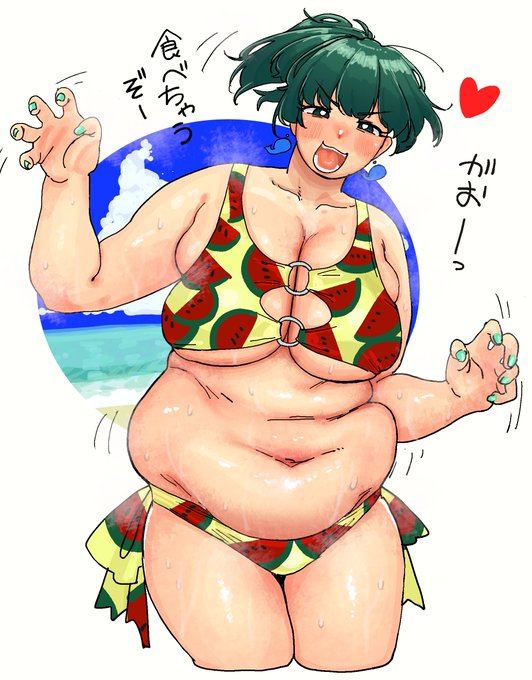 大食いちゃんと海 