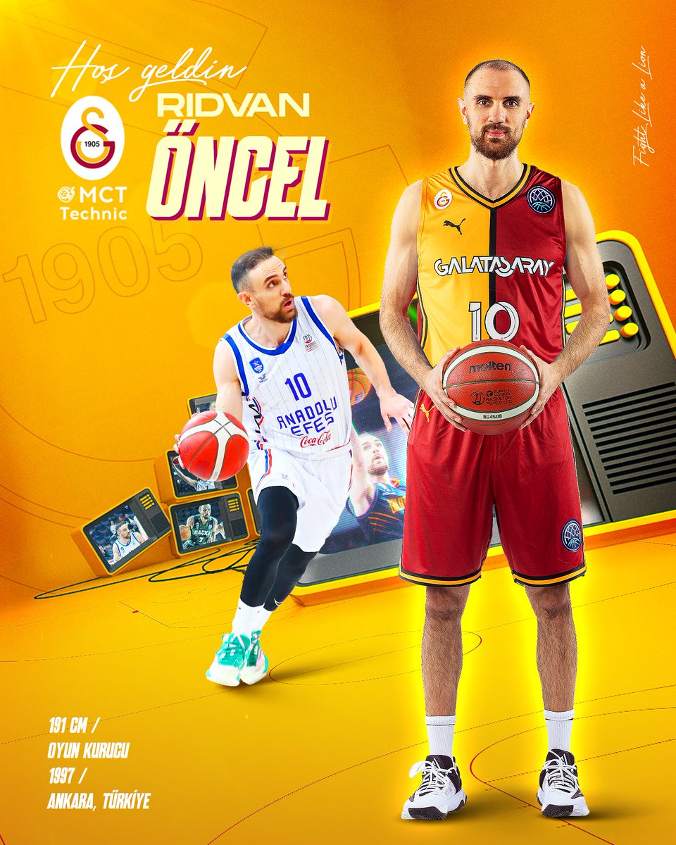 Galatasaray MCT Technic’e yeniden hoş geldin Rıdvan Öncel! 👏💛❤️#FightLikeALion 🦁

🔗 galatasaray.org/haber/basketbo…