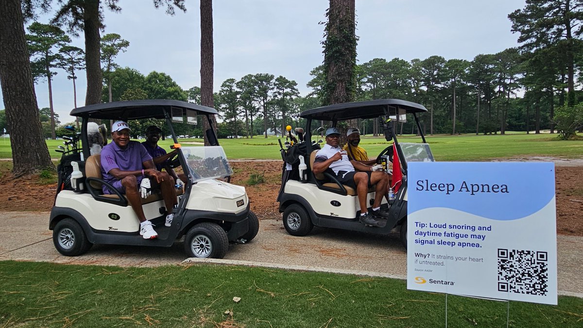 ⛳ Promoting health awareness at the course this Father’s Day weekend!

130+ men teed off in Portsmouth at the Foursomes Fore Fatherhood tournament. Read: bit.ly/4evEqyb
#ForeFatherhood #MensHealth #SentaraCares #HealthEquity